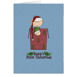 Tarjeta de Navidad de la primera Navidad del bebé