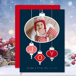 Tarjeta de Navidad de la primera Navidad del bebé 