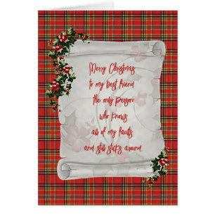 Tarjeta de Navidad de la Princesa Isabel Tartán Me