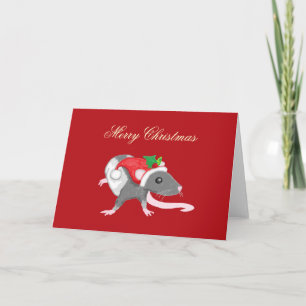 Tarjeta de Navidad de la rata