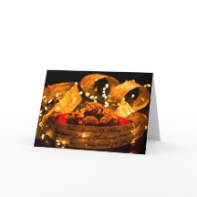 Tarjeta de Navidad de la receta del mollete de la