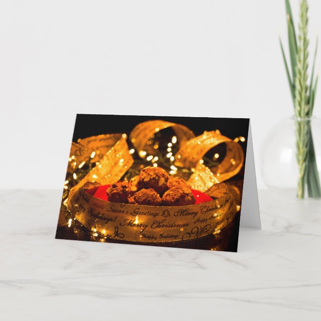 Tarjeta de Navidad de la receta del mollete de la (Anverso)