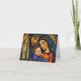 Tarjeta de Navidad de la Sagrada Familia