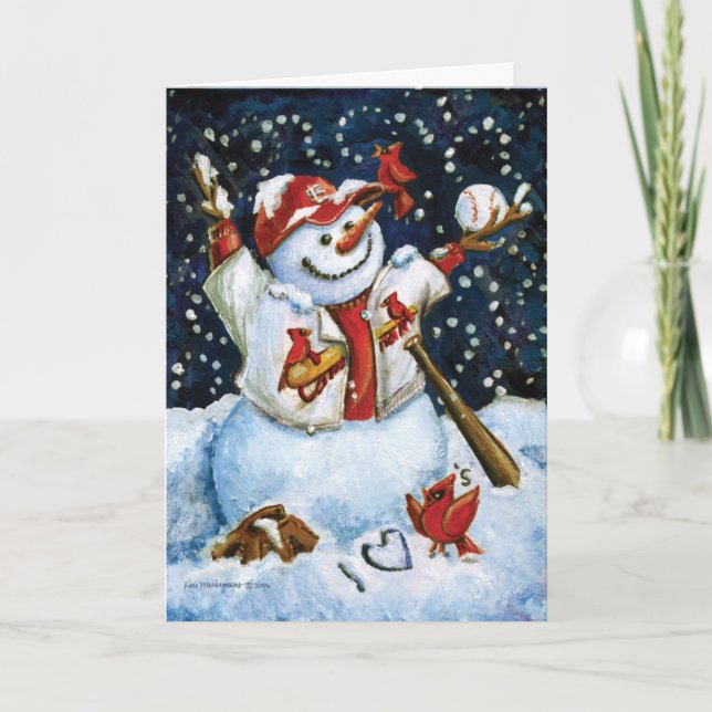 Tarjeta de Navidad de la serie del béisbol (Anverso)