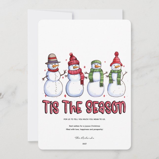 Tarjeta de Navidad de la Temporada (Anverso)