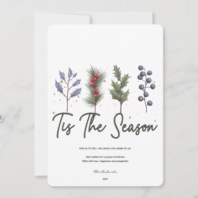 Tarjeta de Navidad de la Temporada (Anverso)