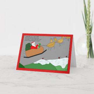 Tarjeta de Navidad de la unidad GPS de Santa