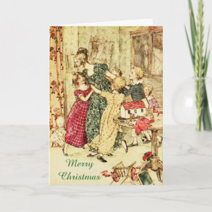 Tarjeta de Navidad de la Virgen con Niños