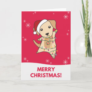 Tarjeta de Navidad de Labrador Nieve Invierno Anim