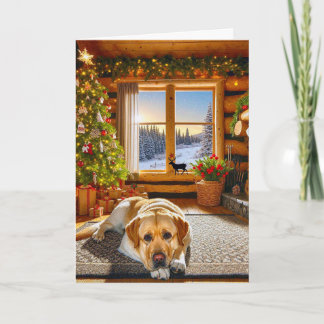 Tarjeta de Navidad de Labrador Retriever