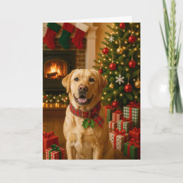 Tarjeta de Navidad de Labrador Retriever