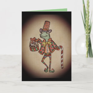 Tarjeta de Navidad de Lagarto Divertido