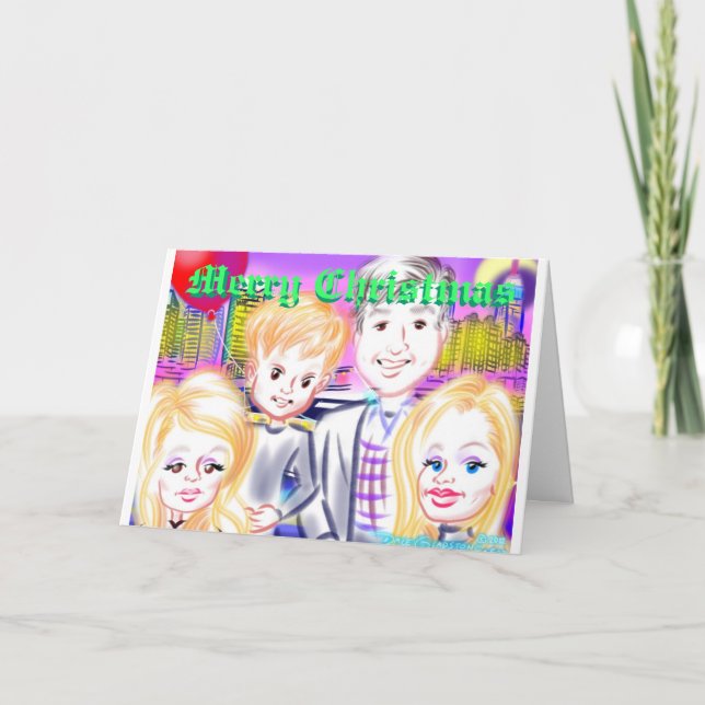 Tarjeta de Navidad de las caricaturas 12a (Anverso)