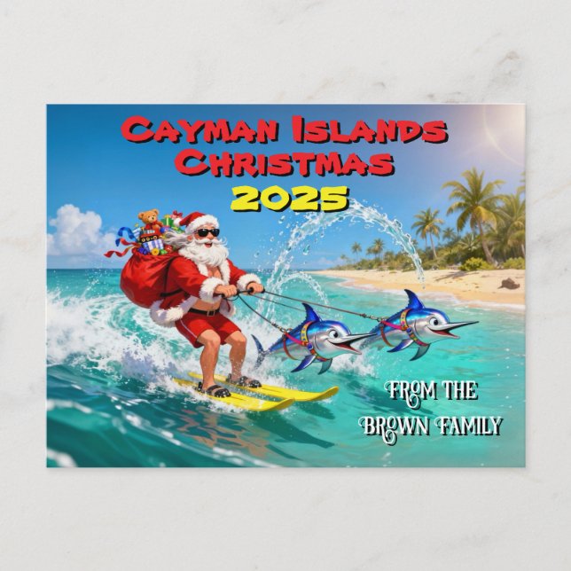 Tarjeta de Navidad de las Islas Caimán (Anverso)