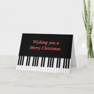 Tarjeta de Navidad de las llaves de teclado de