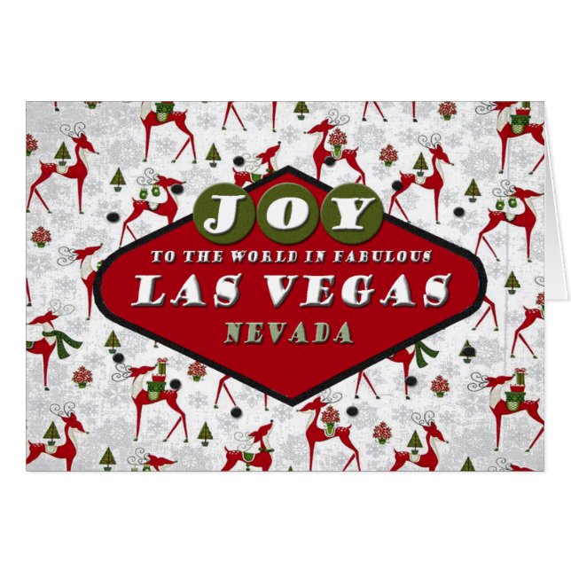 Tarjeta de Navidad de Las Vegas 5 x 7 (Anverso (Horizontal))