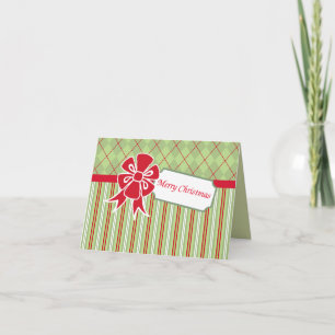 Tarjeta de Navidad de lazo retro