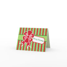 Tarjeta de Navidad de lazo retro
