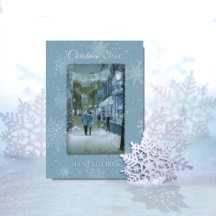 Tarjeta de Navidad de Let it Snow con Holograma Az