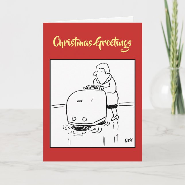 Tarjeta de Navidad de Limpieza Comercial (Anverso)