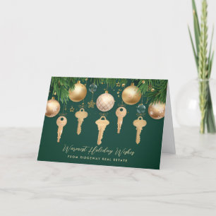 Tarjeta de Navidad de Logo Real Estate