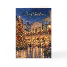 Tarjeta de Navidad de Londres Covent Garden