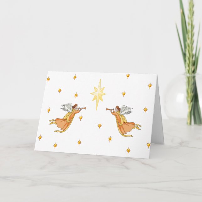 Tarjeta de Navidad de los ángeles (Anverso)