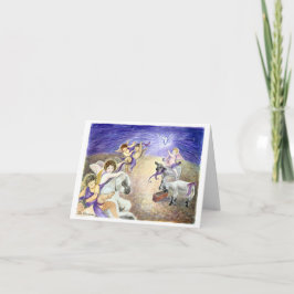 Tarjeta de Navidad de los ángeles