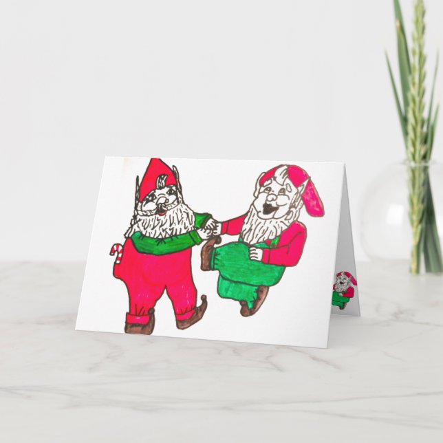 Tarjeta de Navidad de los DUENDES del BAILE (Anverso)