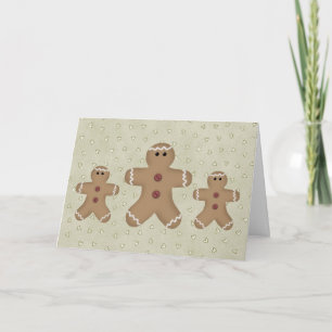 Tarjeta de Navidad de los hombres de pan de