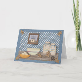 Tarjeta de Navidad de los hombres de pan de