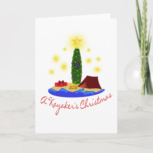 Tarjeta de Navidad de los Kayakers (Anverso)