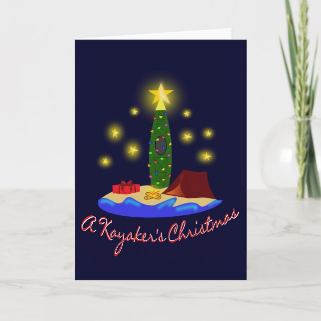 Tarjeta de Navidad de los Kayakers (Anverso)