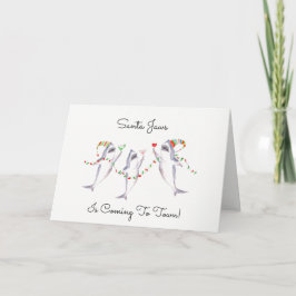 Tarjeta de Navidad de los mandíbulas de Santa
