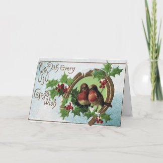 Tarjeta de Navidad de los pájaros