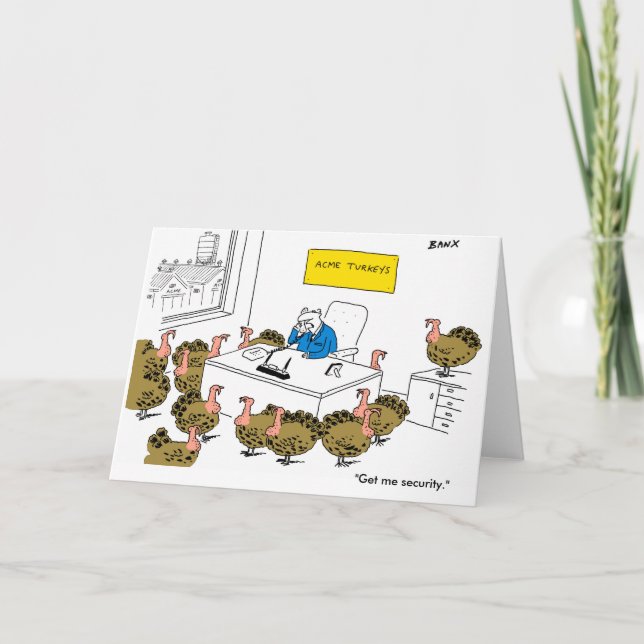 Tarjeta de Navidad de los pavos (Anverso)