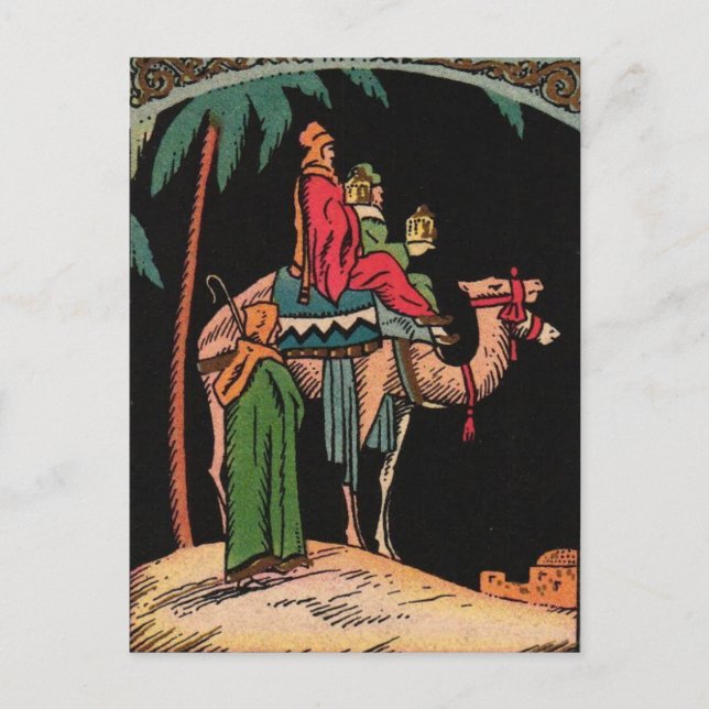 Tarjeta de Navidad de los Reyes Magos (Anverso)