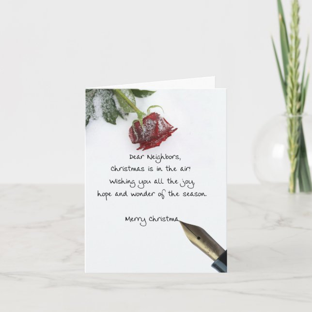 Tarjeta de navidad de los vecinos (Anverso)