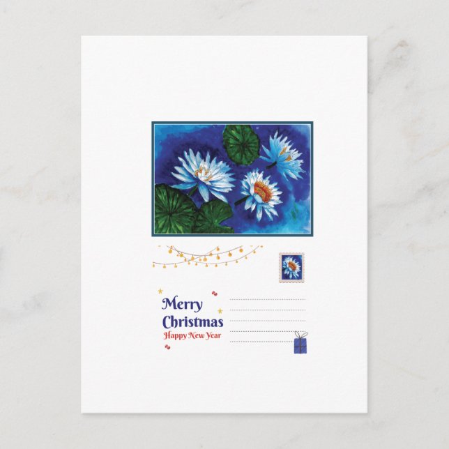 Tarjeta de Navidad de Lotus – Saludo Navideño Pací (Anverso)