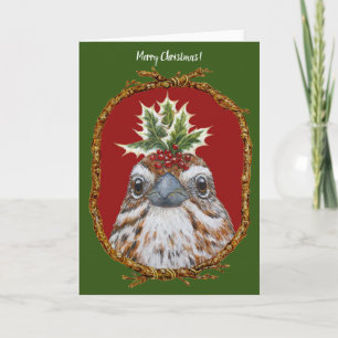 Tarjeta de Navidad de Lucas el gorrión cantor