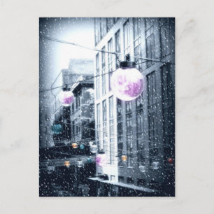 Tarjeta de Navidad de Luces Urbanas de Fiesta
