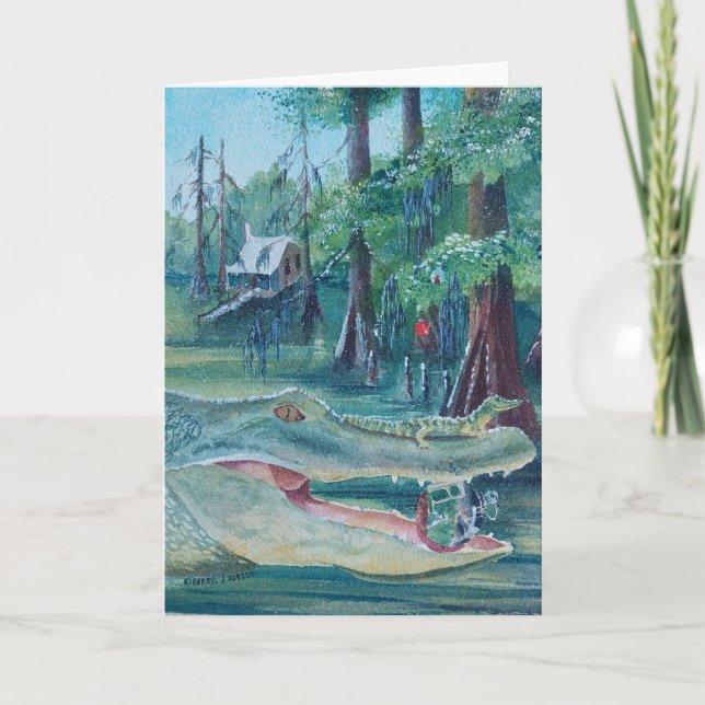 Tarjeta de Navidad de Luisiana (Anverso)