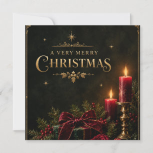 Tarjeta de Navidad de lujo elegante, lazo de terci