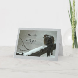 Tarjeta de Navidad de luto de la paloma