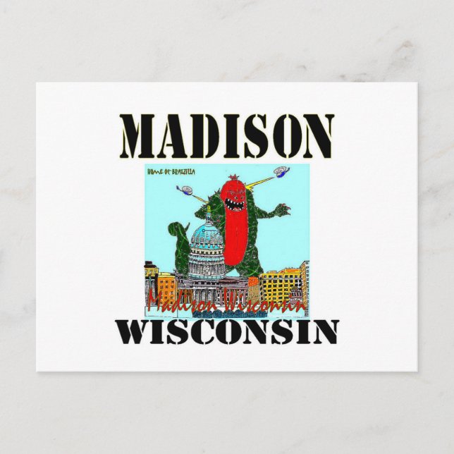 Tarjeta de Navidad de Madison Wisconsin (Anverso)