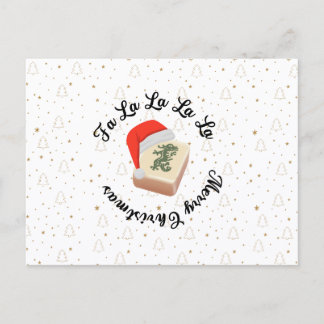 Tarjeta de Navidad de Mahjong