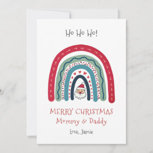 Tarjeta de Navidad de Mamá Papá de Bebé
