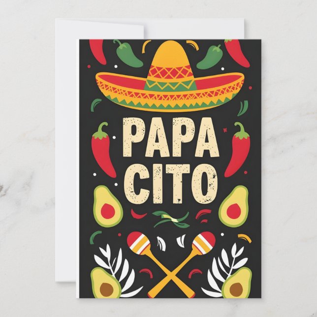 Tarjeta de Navidad de Maracas Mexicanas (Anverso)