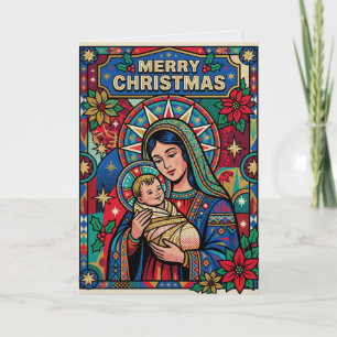 Tarjeta de Navidad de María y Jesús Natividad