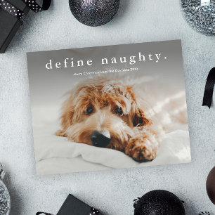 Tarjeta de Navidad de Mascota Divertida y con Pres